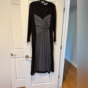 Viktor & Rolf Black and Gray Long Sleeve Dress